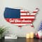 Glitzhome® 32.5" Wooden Patriotic America Map Wall Décor